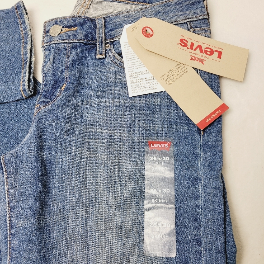 Levi's 711 Mid RiseSkinny Jeans Sz 26 - Picture 4 of 4